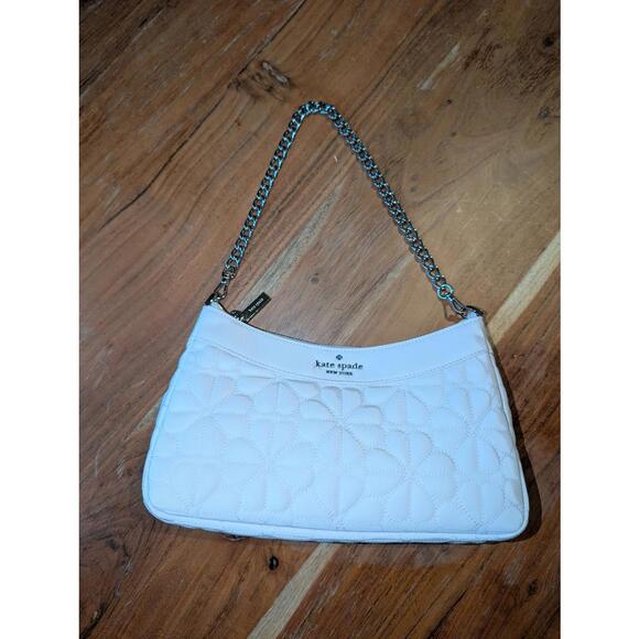 Kate Spade Quilted Light Pink Leather Crossbody Bag with Chain Strap NWT - Picture 9 of 9